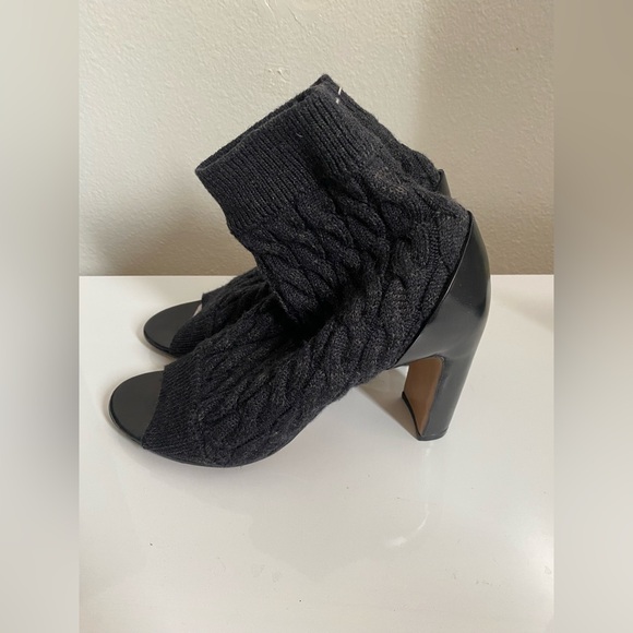 Maison Margiela Cable Knit Open Toe Ankle Boot - Picture 4 of 5